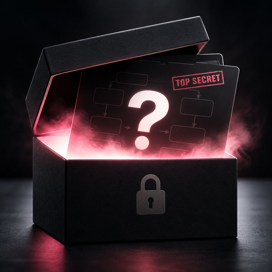 Caja cerrada con la metodología secreta del reto